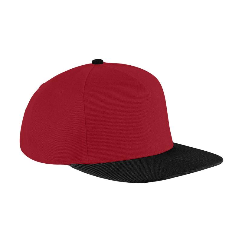 Baseballkappe Mit Flachem Schirm (2 Stückpackung) Damen Rot Bunt ONE SIZE von Beechfield