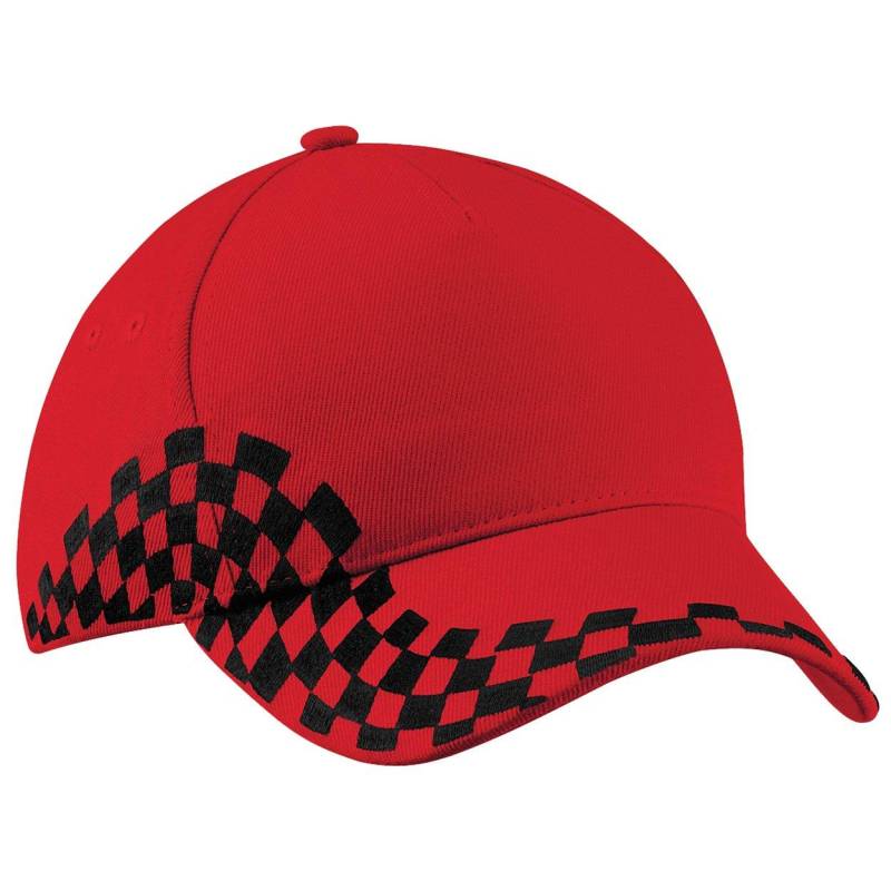 Baseballkappe Grand Prix (2 Stückpackung) Damen Rot Bunt ONE SIZE von Beechfield