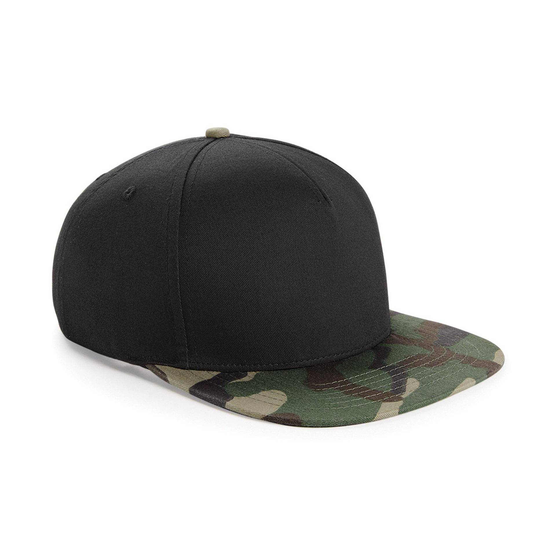 Camouflage Retro Baseballkappe Mit Tarnmuster (2 Stückpackung) Damen Schwarz ONE SIZE von Beechfield