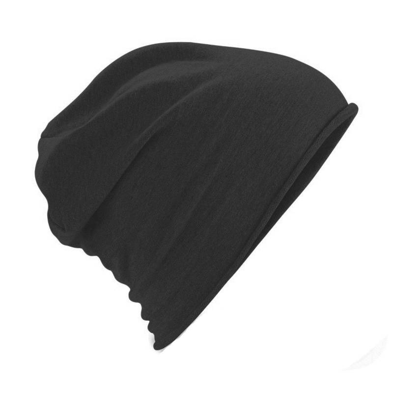 Jersey Beanie Strickmütze Herren Schwarz ONE SIZE von Beechfield