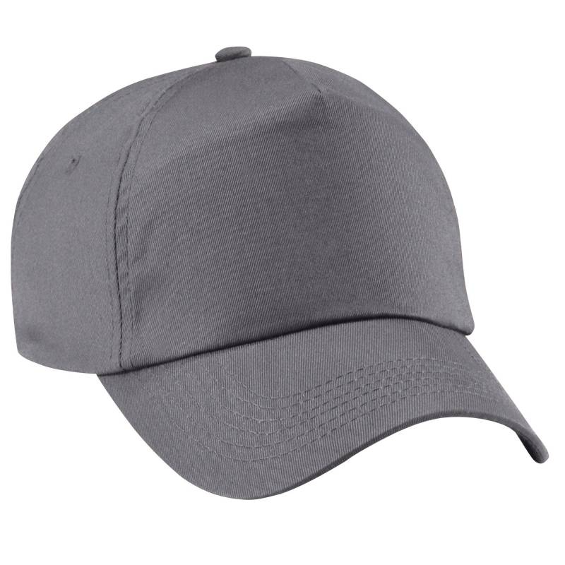 Plain Junior Original 5-panel Baseball Cap Mädchen Grau ONE SIZE von Beechfield