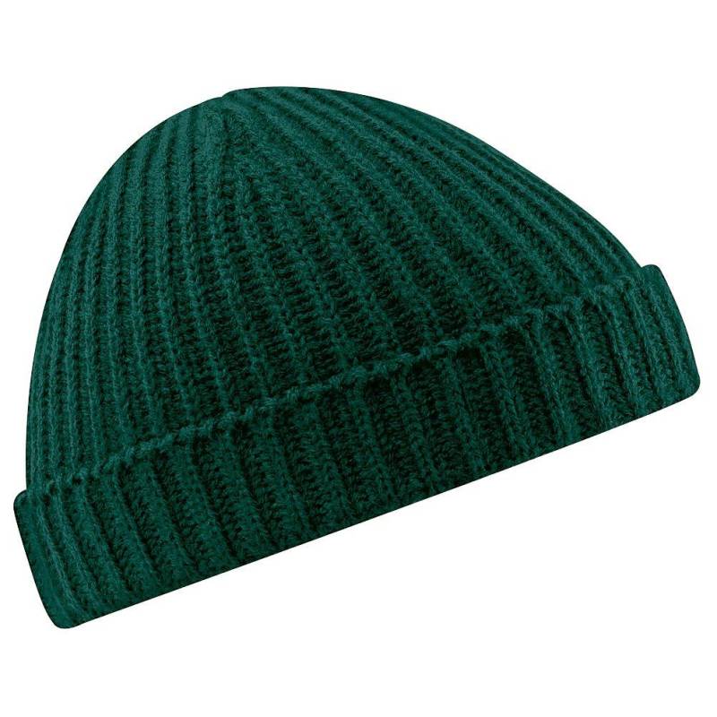 Retro Seemannsmütze Winterbeanie Herren Grün ONE SIZE von Beechfield