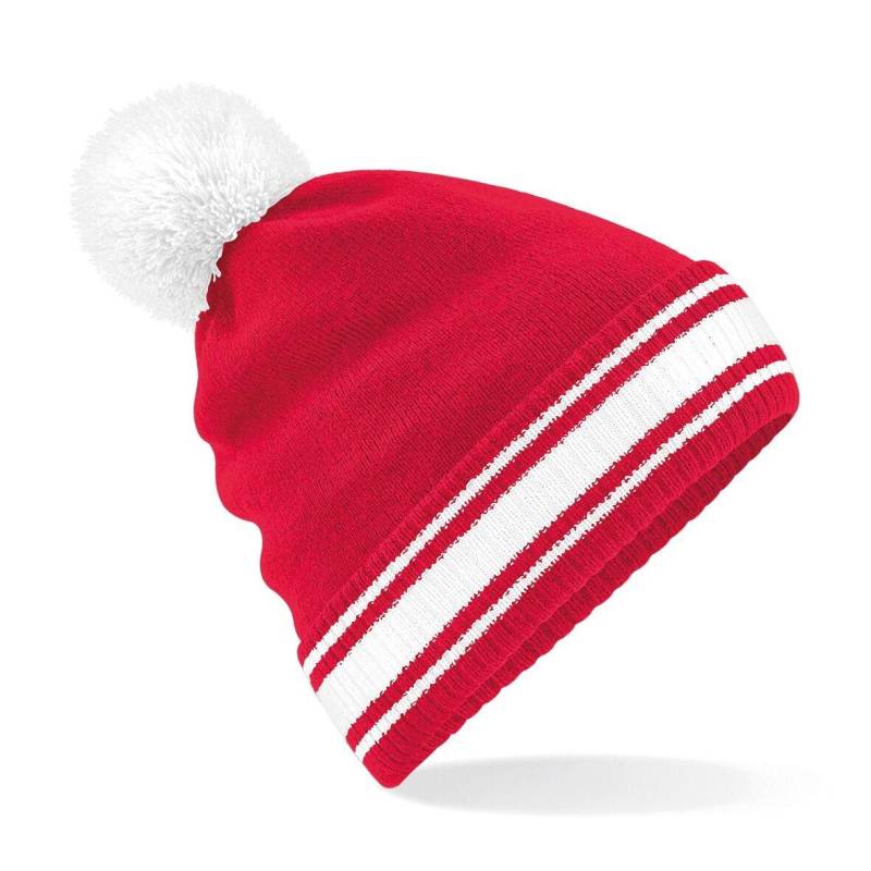 Stadion Beanie Herren Rot Bunt ONE SIZE von Beechfield