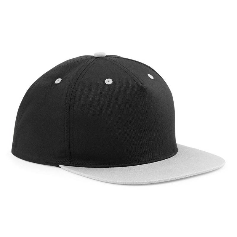 5 Panel Kontrast Snapback Kappe (2 Stückpackung) Damen Schwarz ONE SIZE von Beechfield