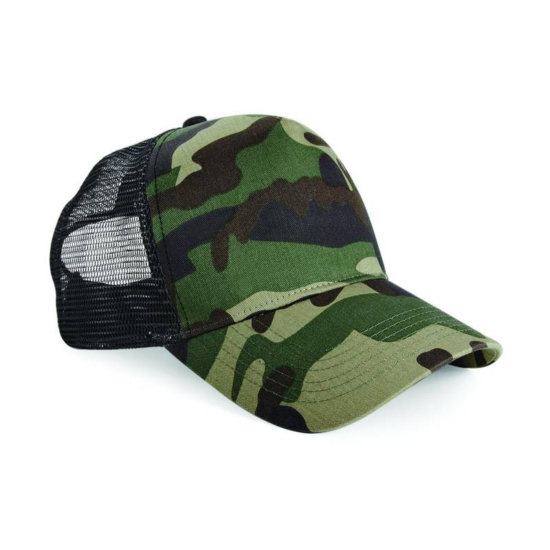 Retro Camouflage Truckerkappe Baseballkappe Mit Tarnmuster Damen Multicolor ONE SIZE von Beechfield