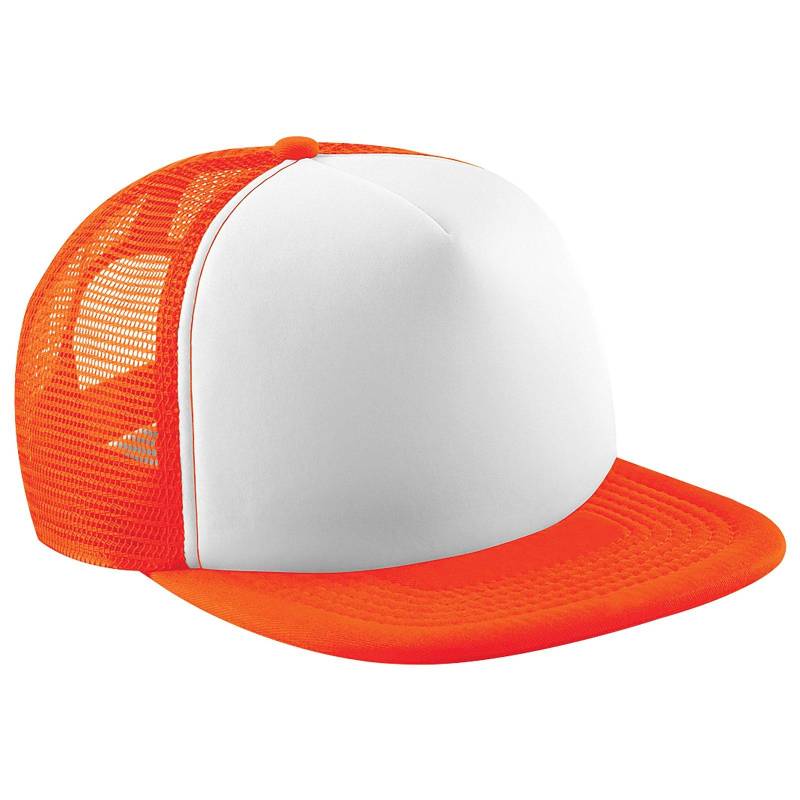 Vintage Trucker Baseballkappe Damen Orange ONE SIZE von Beechfield