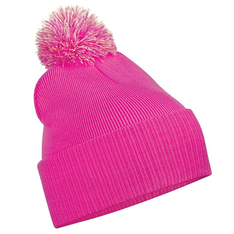 Junior Wintermütze Duo Snowstar Schulbekleidung Mädchen Magenta ONE SIZE von Beechfield