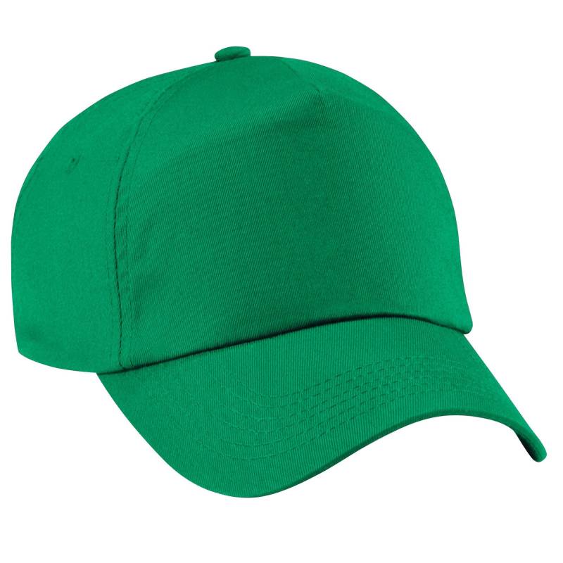 Plain Junior Original 5-panel Baseball Cap Mädchen Grün ONE SIZE von Beechfield