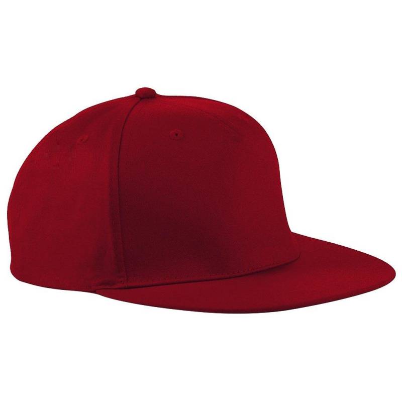 Retro Rapper Baseballkappe Damen Weinrot ONE SIZE von Beechfield