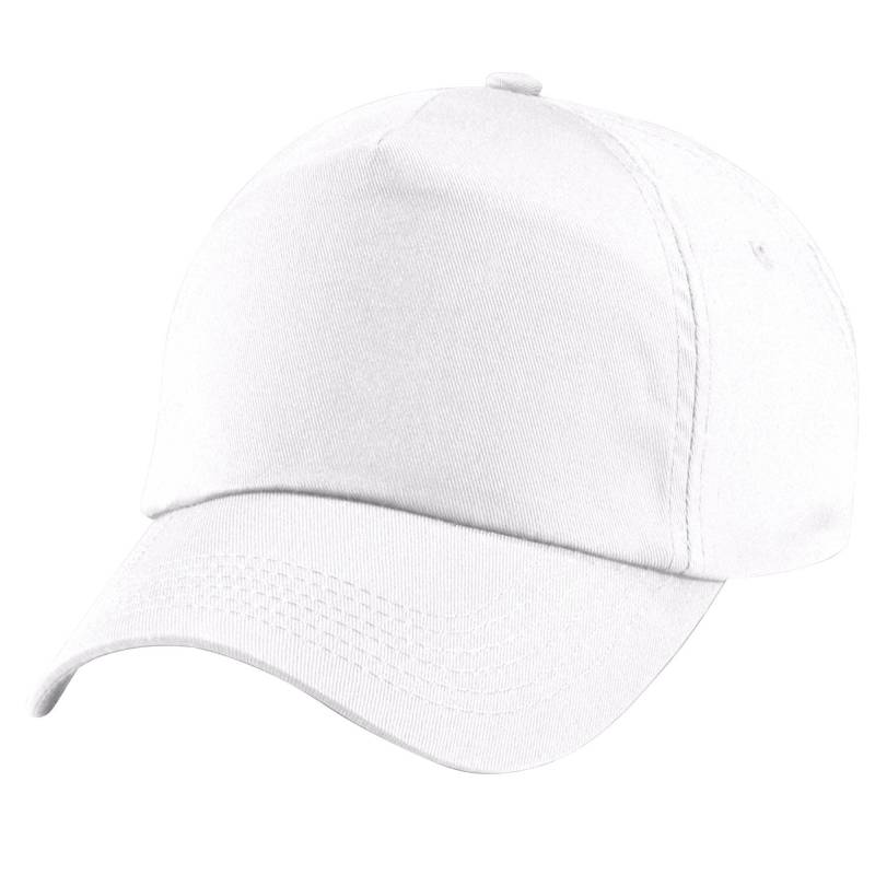 Plain Junior Original 5-panel Baseball Cap Mädchen Weiss ONE SIZE von Beechfield