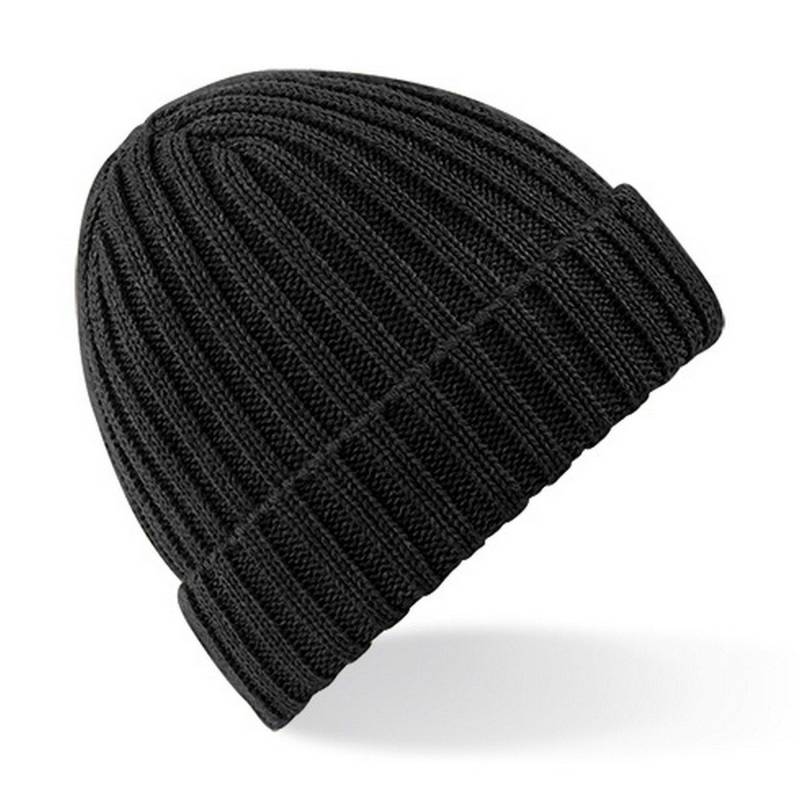 Beanie Strickmütze Herren Schwarz ONE SIZE von Beechfield