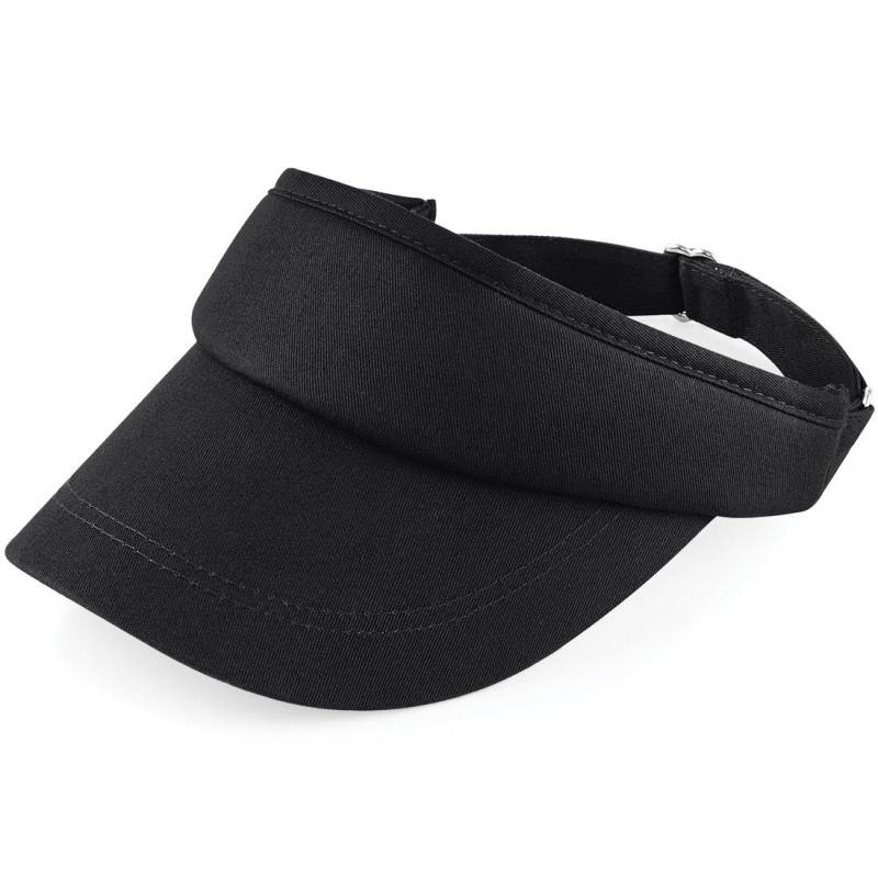 Sport Visor Schirmmütze Herren Schwarz ONE SIZE von Beechfield