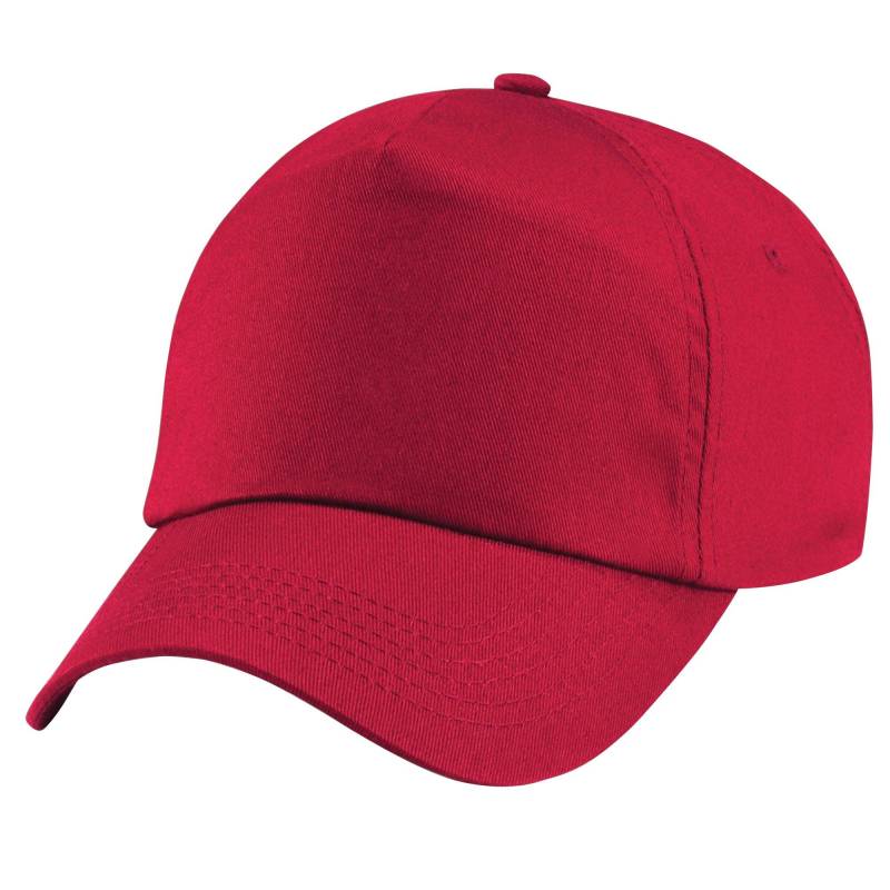 Plain Junior Original 5-panel Baseball Cap Mädchen Rot Bunt ONE SIZE von Beechfield