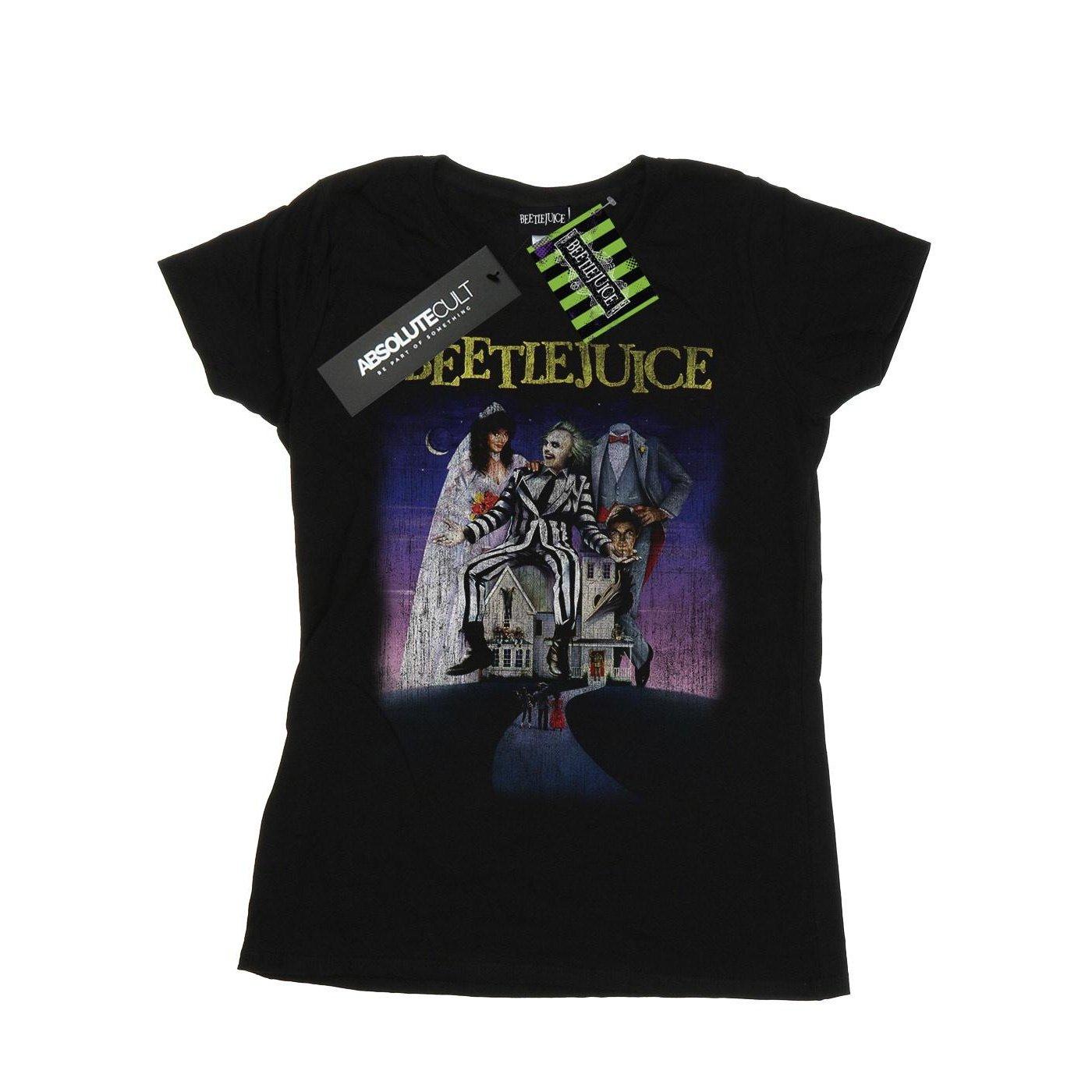 Distressed Poster Tshirt Damen Schwarz XXL von Beetlejuice