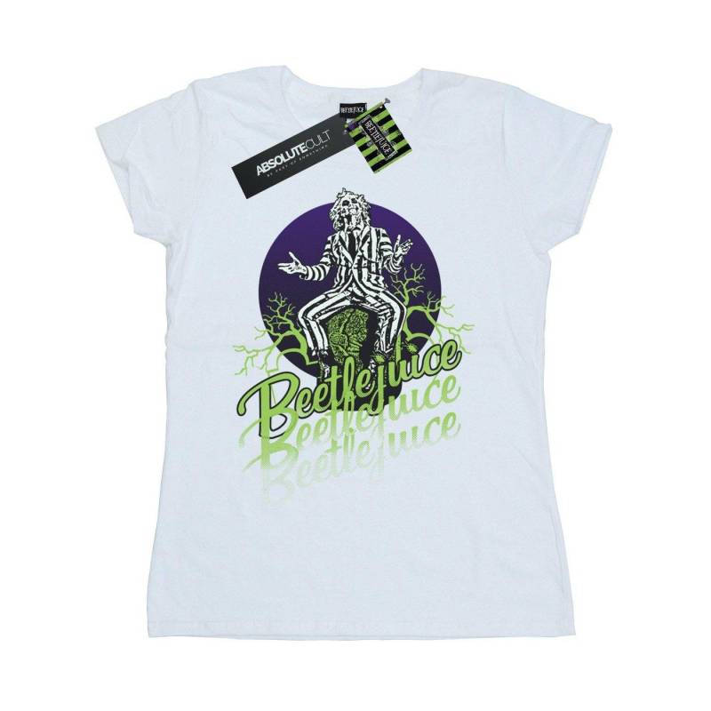 Faded Pose Tshirt Damen Weiss L von Beetlejuice