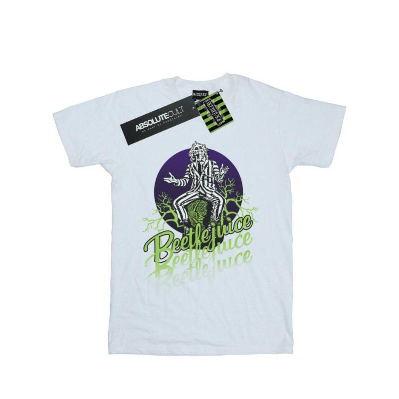 Faded Pose Tshirt Damen Weiss L von Beetlejuice