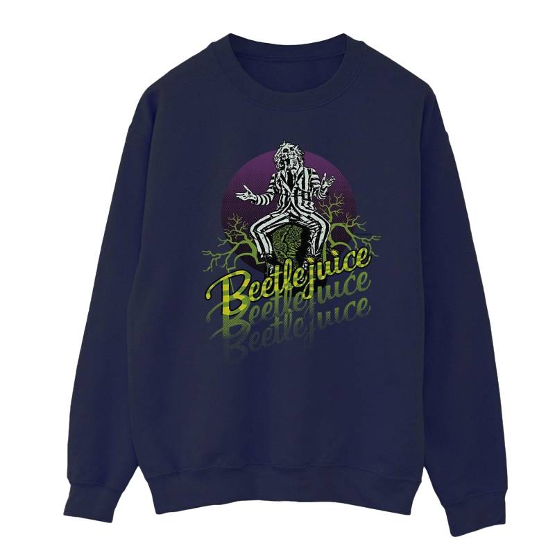 Purple Circle Sweatshirt Herren Marine S von Beetlejuice