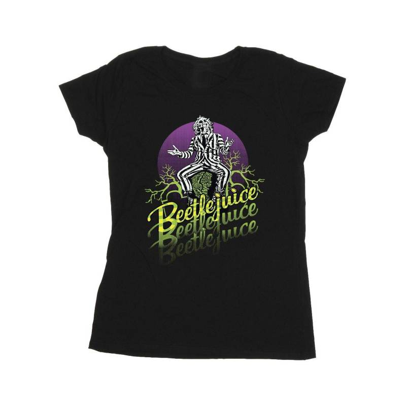 Purple Circle Tshirt Damen Schwarz S von Beetlejuice