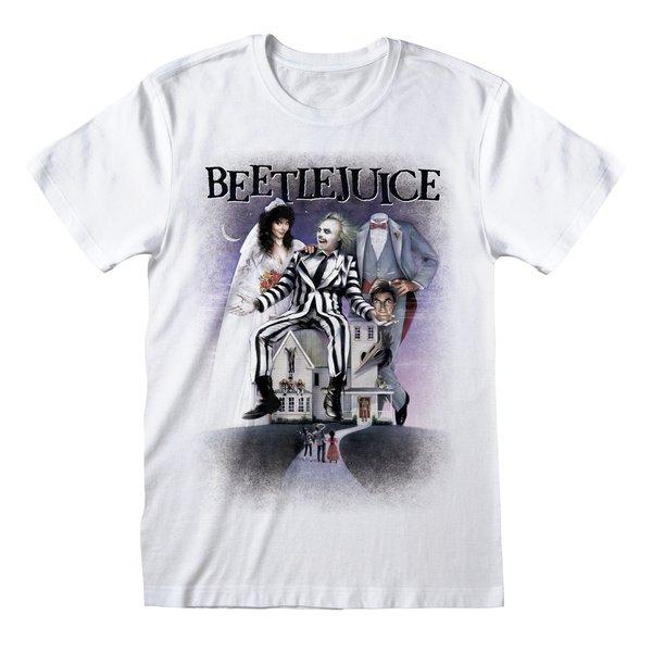 Beetlejuice - T-Shirt, für Damen, Weiss Bedruckt, Größe L von Beetlejuice