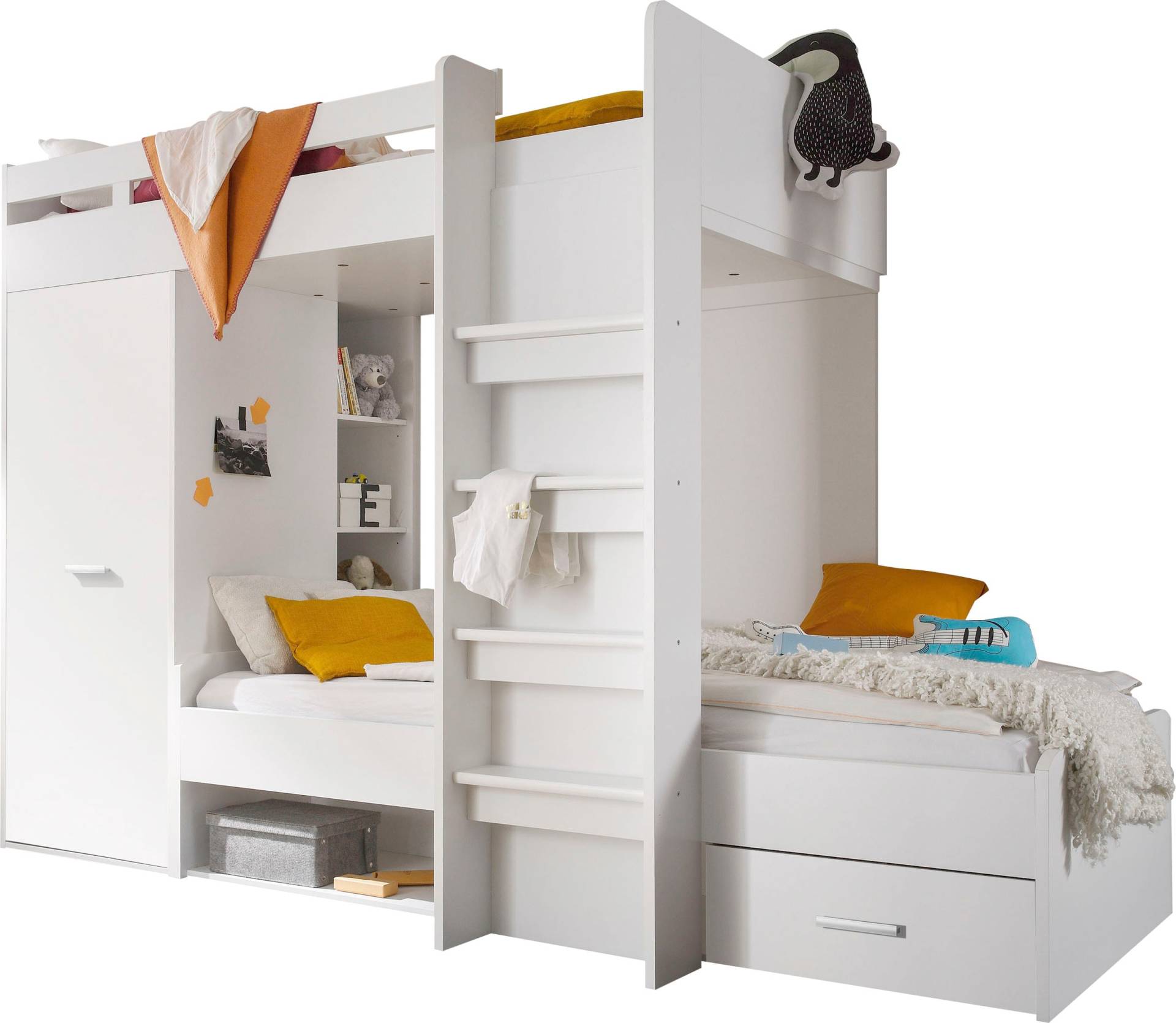 Begabino Hochbett »MAXI«, mit 2 Liegeflächen, Kleiderschrank und Regalen Begabino Hochbett »MAXI«, mit 2 Liegeflächen, Kleiderschrank und Regalen von Begabino