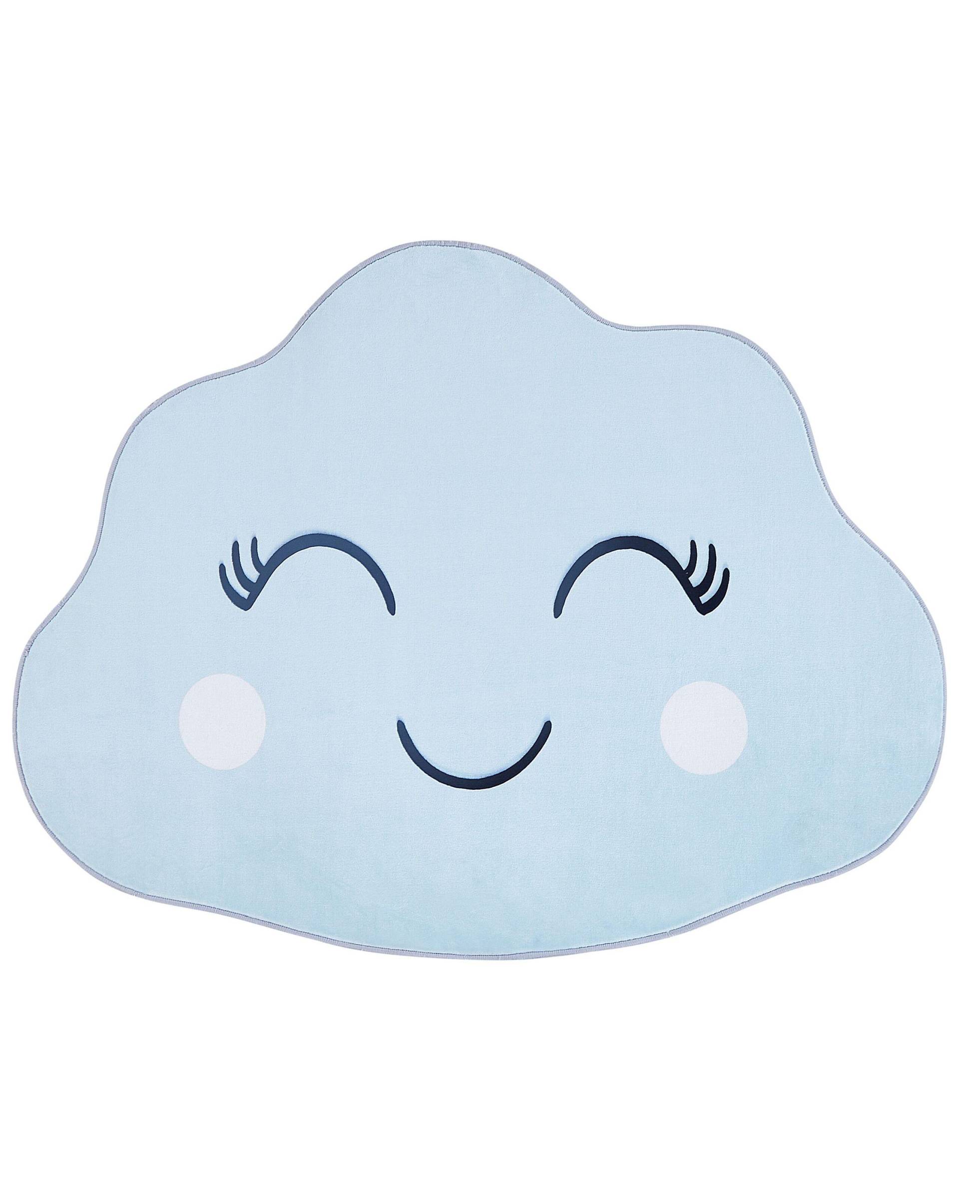 Beliani - Kinderteppich aus Polyester Modern CUMULUS, 90cm, Hellblau von Beliani