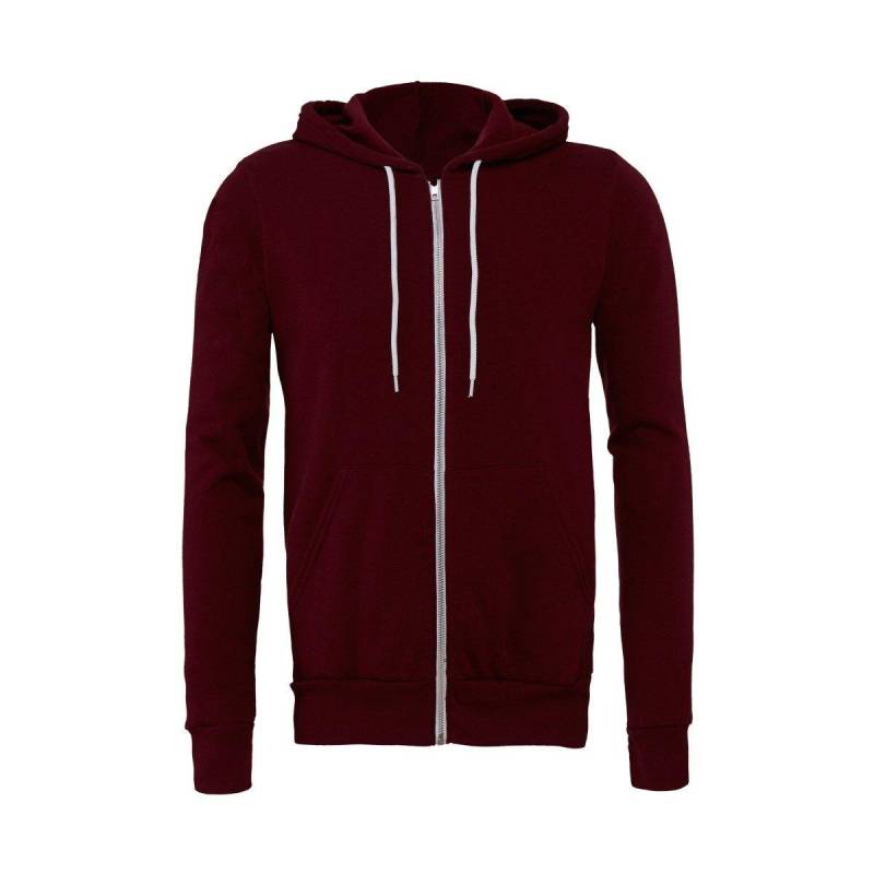 Canvas Fleece Kapuzenjacke Damen Bordeaux L von Bella + Canvas