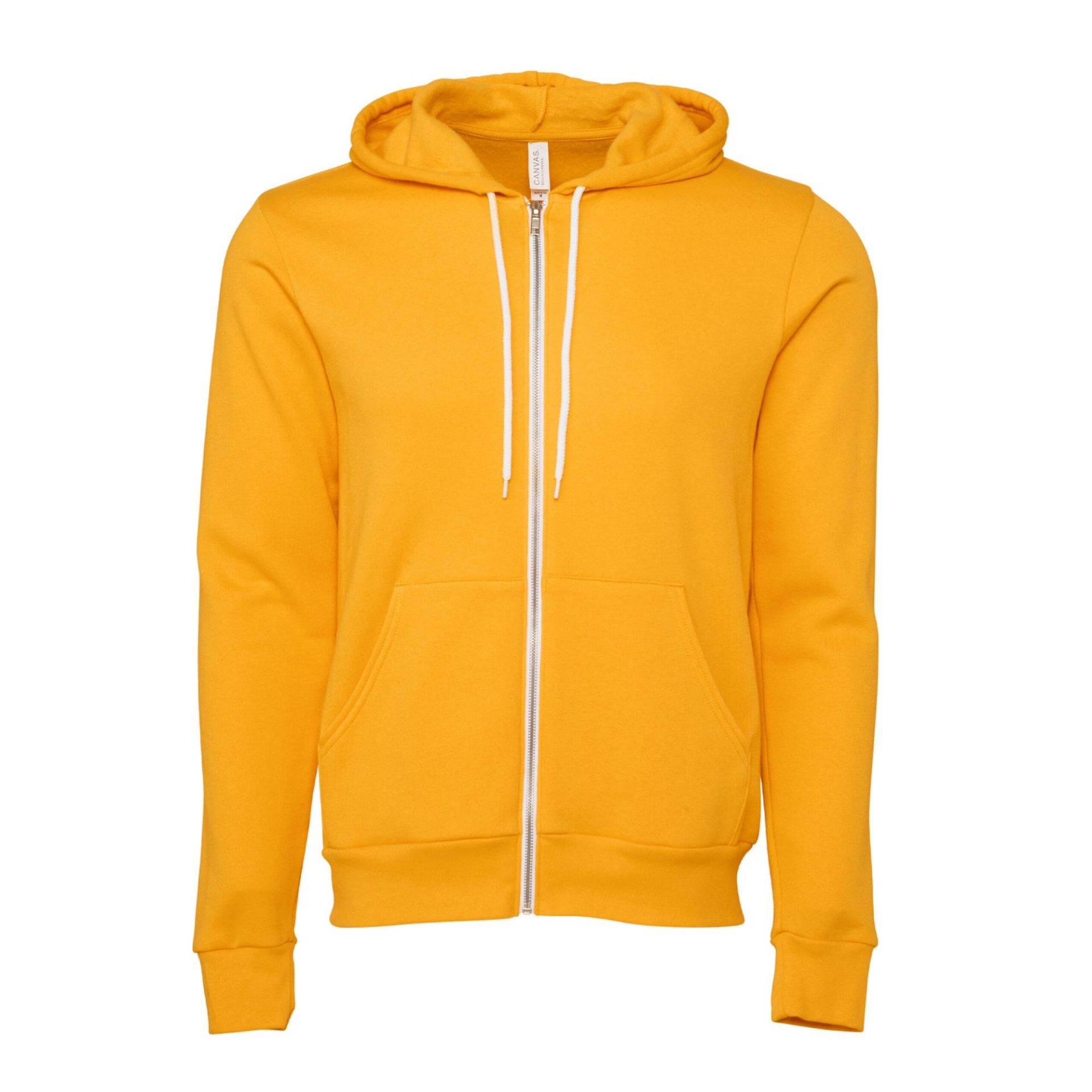 Bella + Canvas - Fleece Kapuzenjacke, für Damen, Gold, Größe L von Bella + Canvas