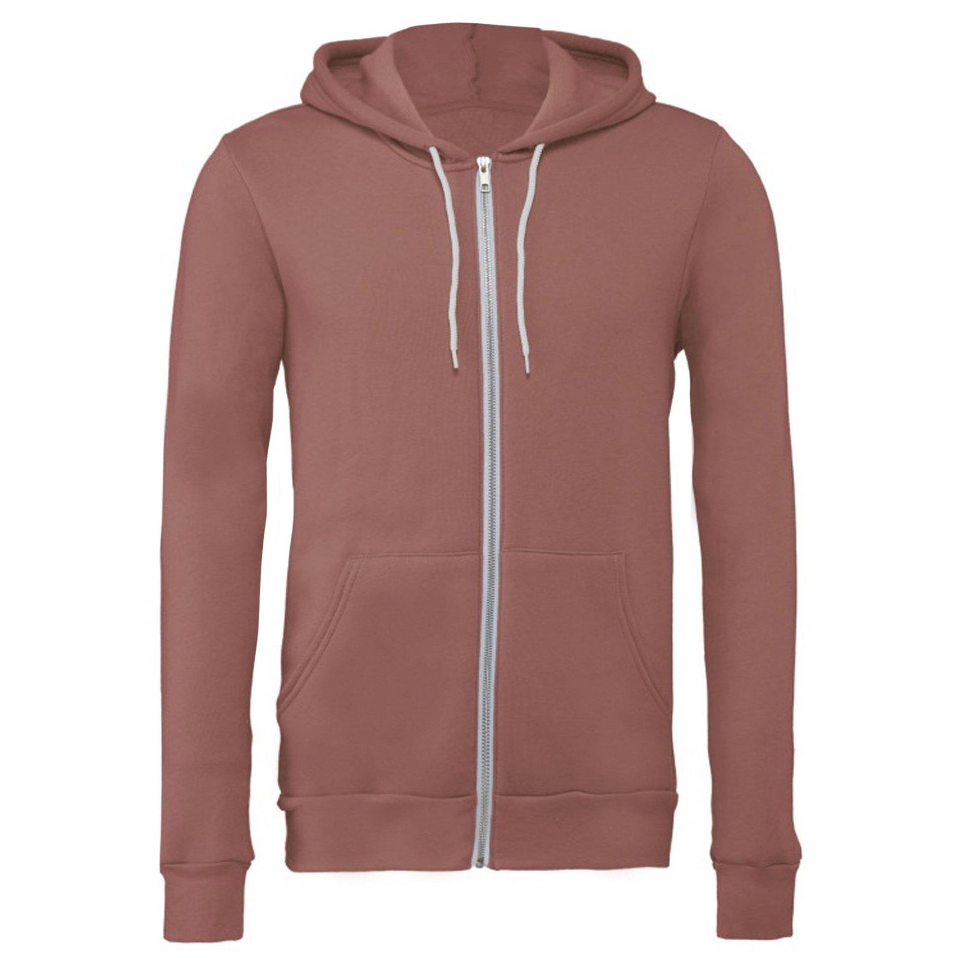 Canvas Fleece Kapuzenjacke Damen Lila S von Bella + Canvas