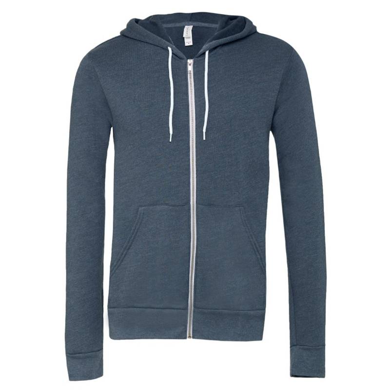 Canvas Fleece Kapuzenjacke Damen Marine L von Bella + Canvas