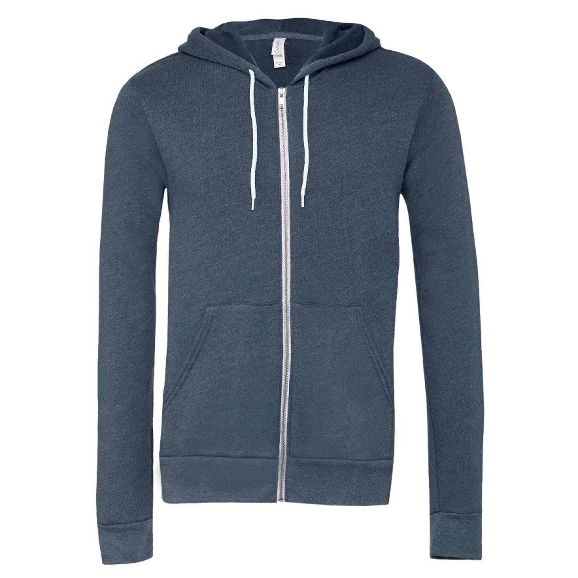 Canvas Fleece Kapuzenjacke Damen Marine S von Bella + Canvas