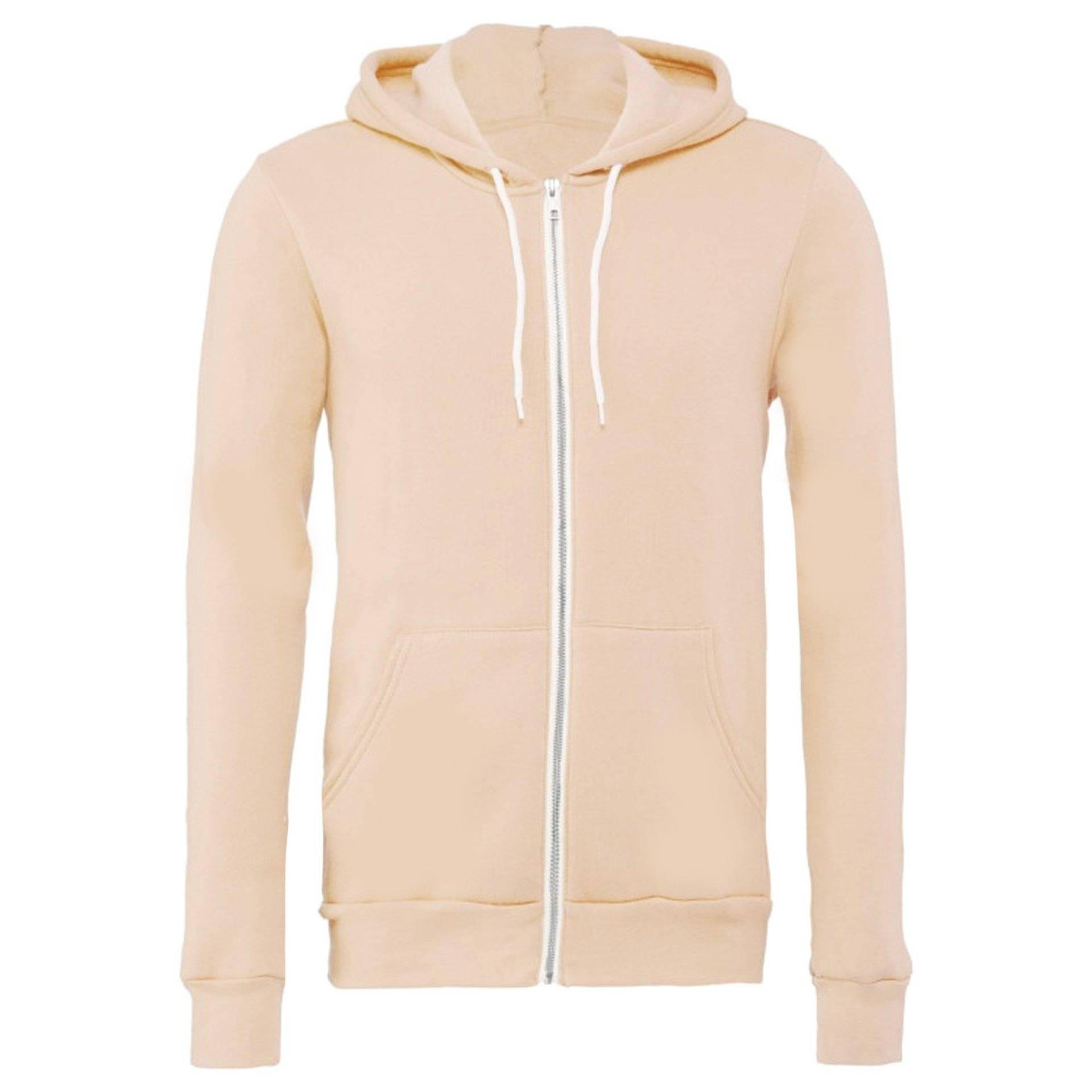 Canvas Fleece Kapuzenjacke Damen Pfirsich L von Bella + Canvas