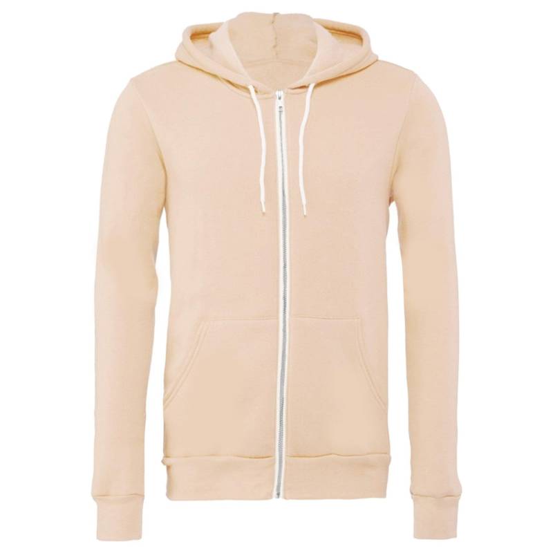 Canvas Fleece Kapuzenjacke Damen Pfirsich L von Bella + Canvas