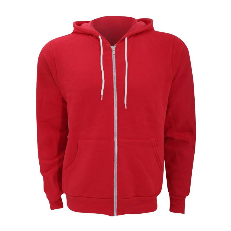 Canvas Fleece Kapuzenjacke Damen Rot Bunt L von Bella + Canvas