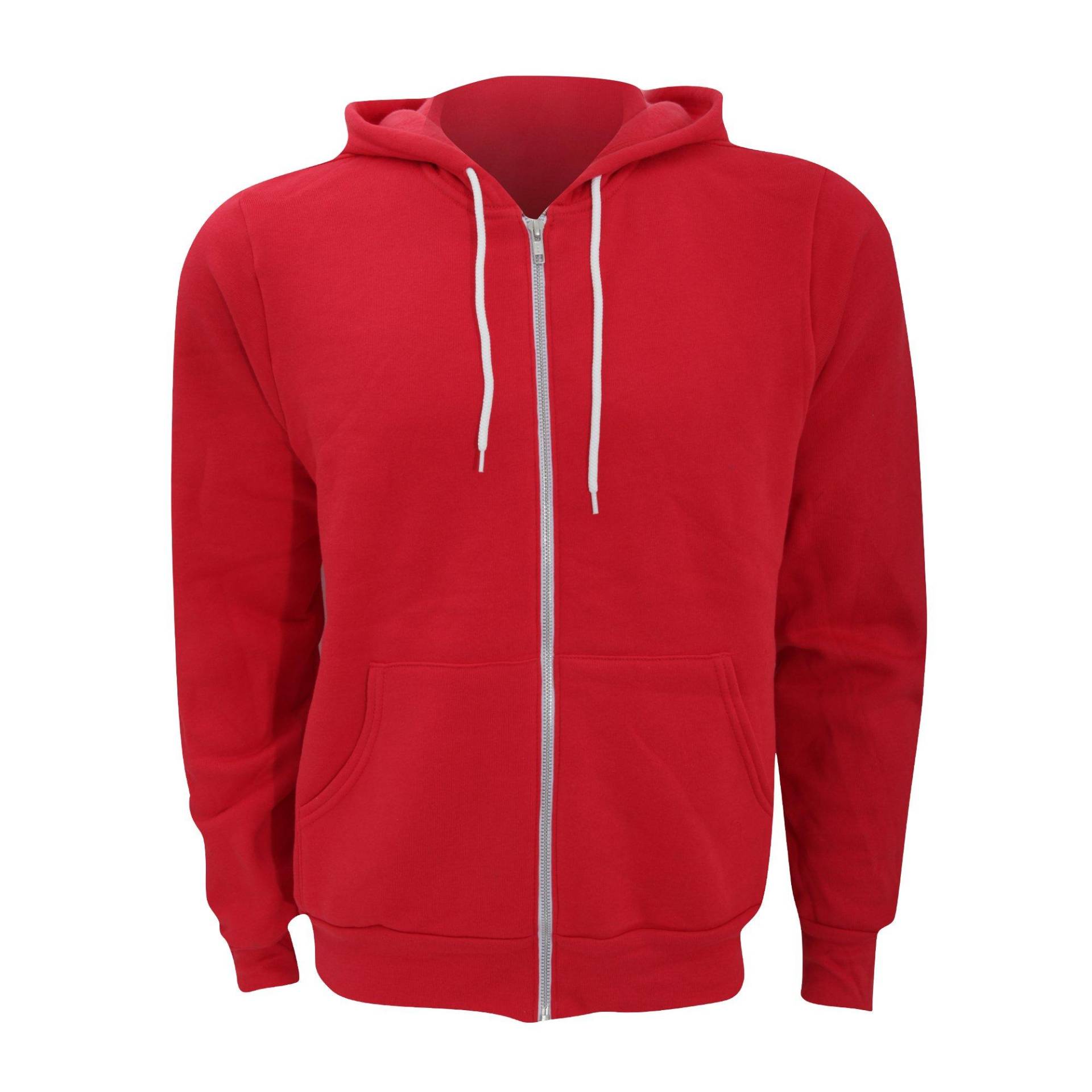 Canvas Fleece Kapuzenjacke Damen Rot Bunt M von Bella + Canvas