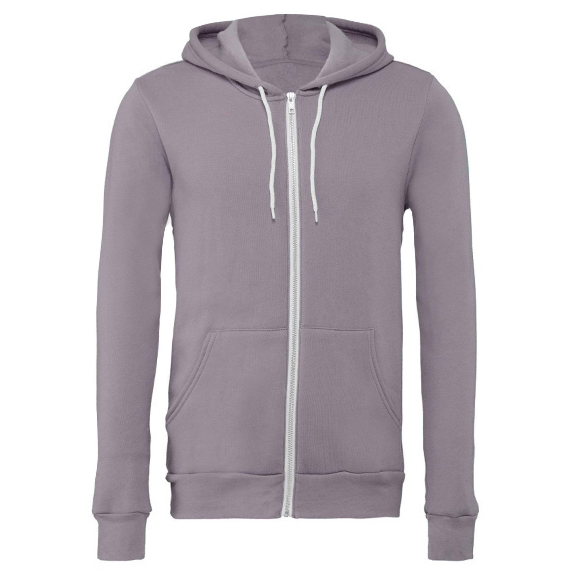 Canvas Fleece Kapuzenjacke Damen Taubengrau L von Bella + Canvas