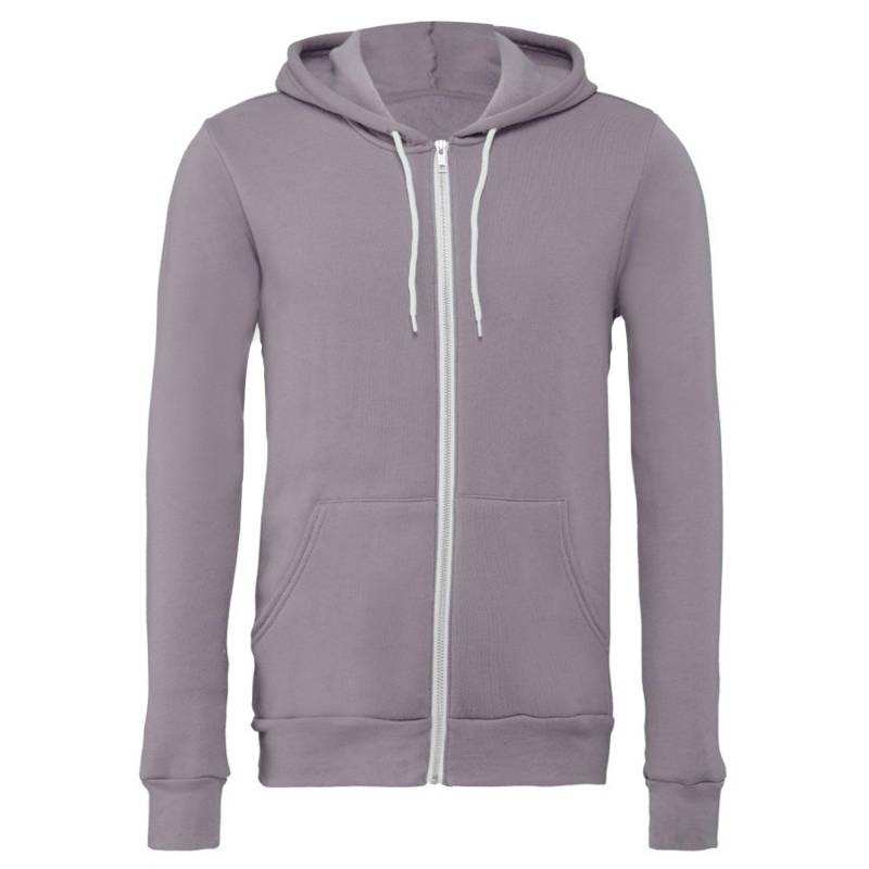 Canvas Fleece Kapuzenjacke Damen Taubengrau L von Bella + Canvas