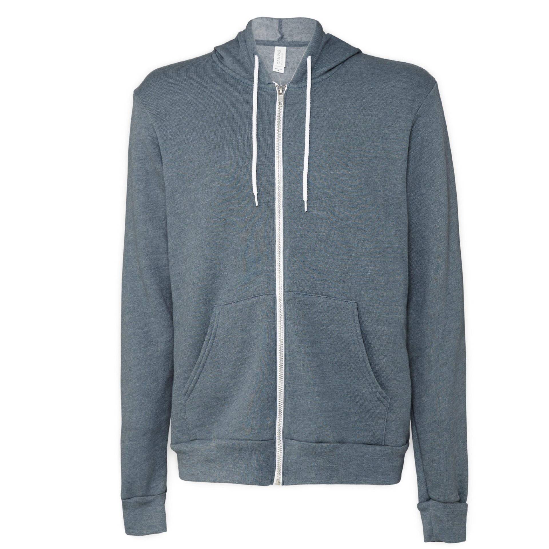 Canvas Fleece Kapuzenjacke Damen Taubengrau S von Bella + Canvas