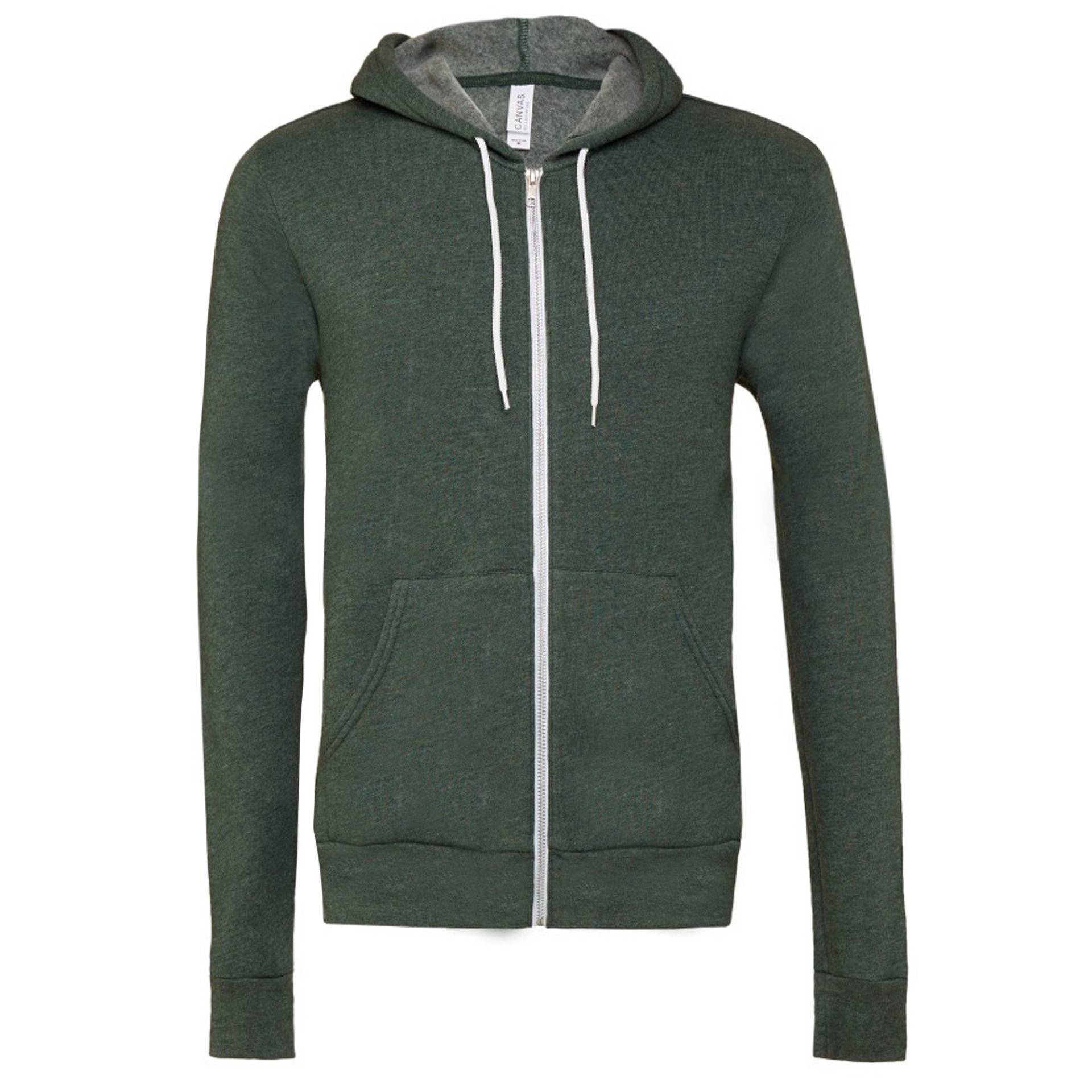 Bella + Canvas - Fleece Kapuzenjacke, für Damen, Waldgrün, Größe L von Bella + Canvas