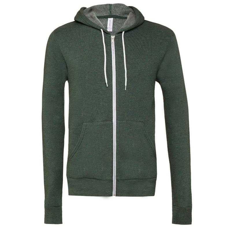 Canvas Fleece Kapuzenjacke Damen Waldgrün L von Bella + Canvas