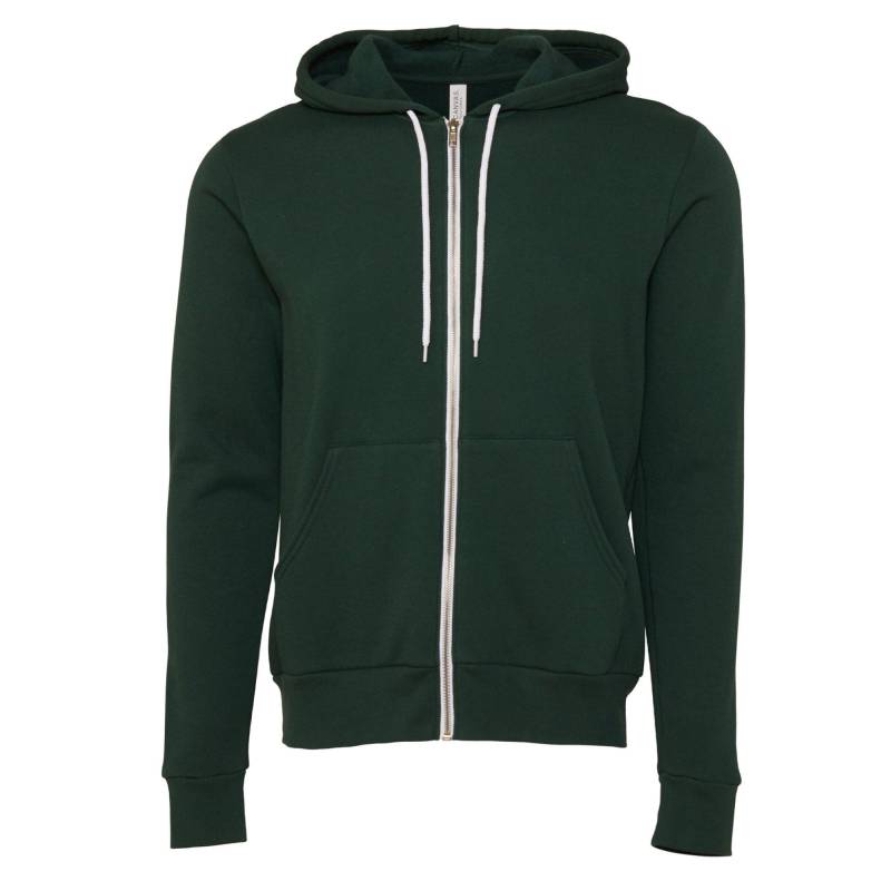 Canvas Fleece Kapuzenjacke Damen Waldgrün M von Bella + Canvas