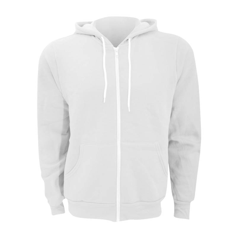 Canvas Fleece Kapuzenjacke Damen Weiss L von Bella + Canvas