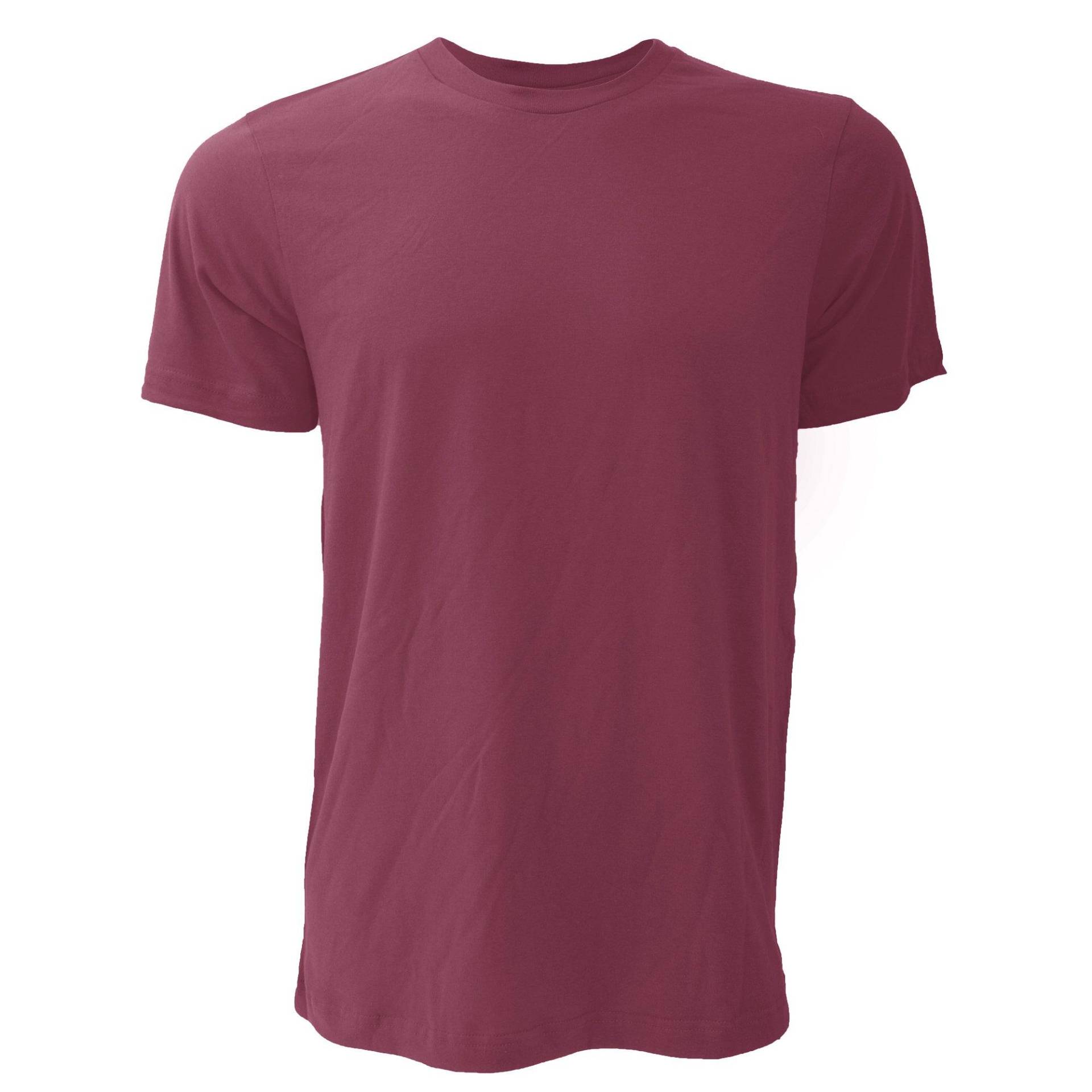 Canvas Jersey Tshirt, Kurzarm Herren Bordeaux L von Bella + Canvas