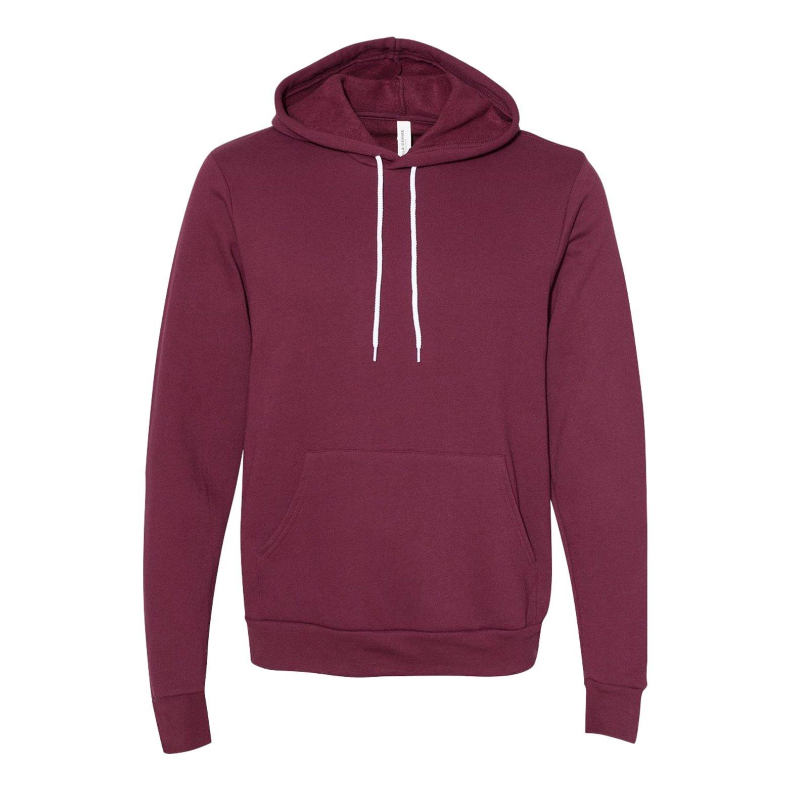 Bella + Canvas - Kapuzenpullover Kapuzensweatshirt, für Herren, Bordeaux, Größe M von Bella + Canvas