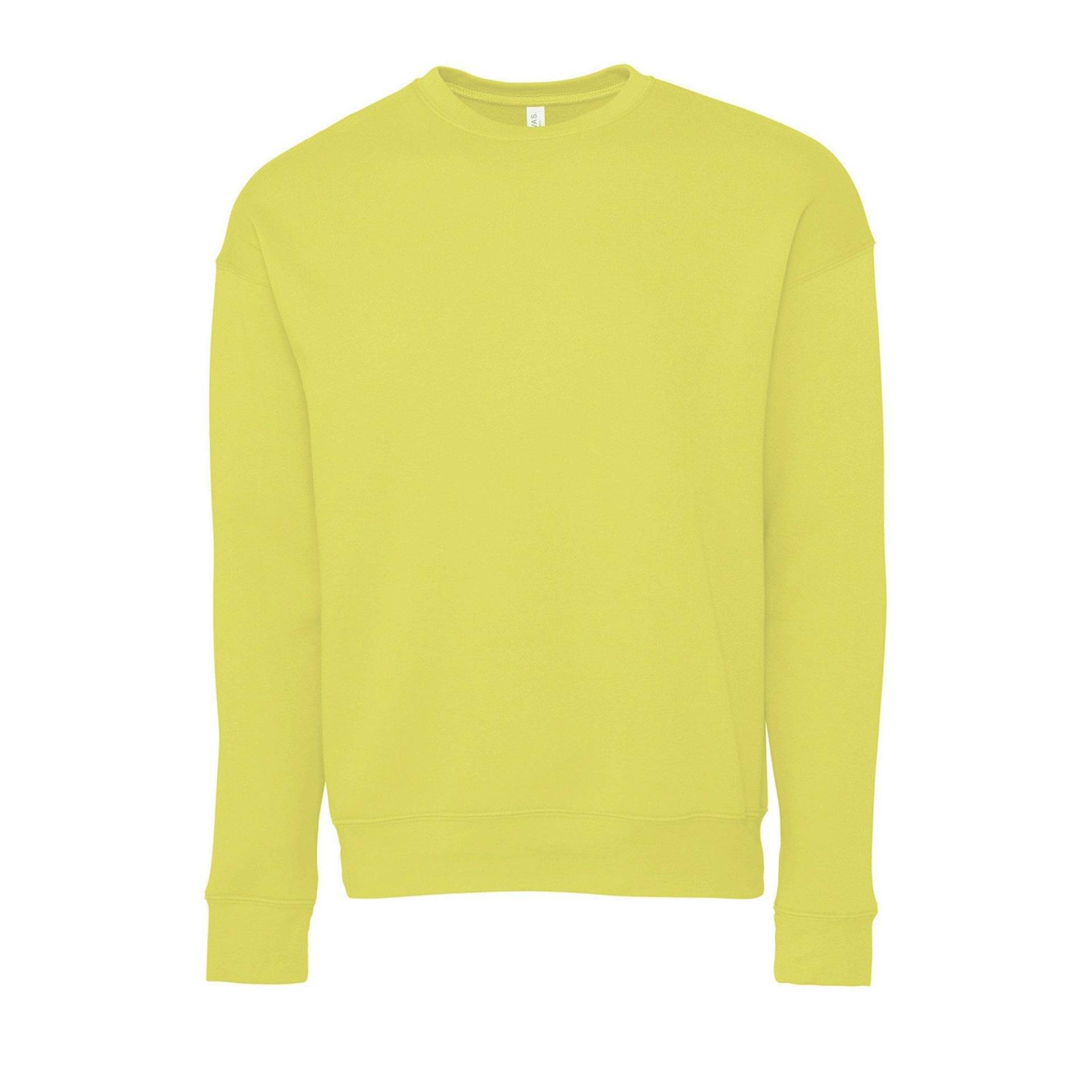 Classic Sweatshirt, Überschnittene Schulter Damen Gelb Pastel XS von Bella + Canvas