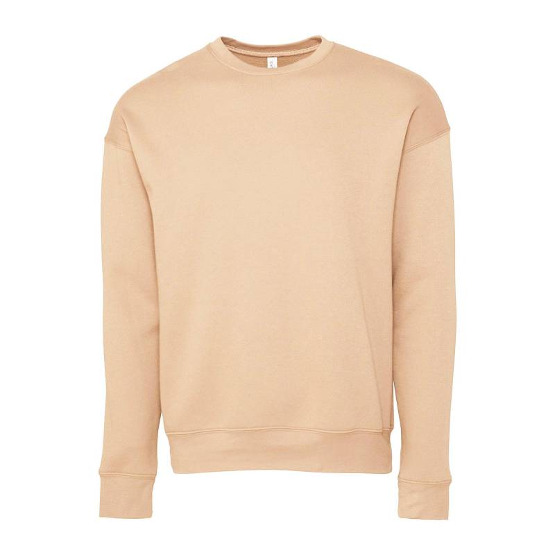 Classic Sweatshirt, Überschnittene Schulter Damen Sand M von Bella + Canvas