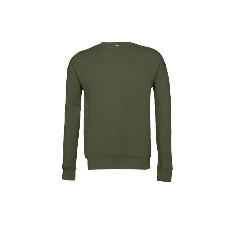 Classic Sweatshirt, Überschnittene Schulter Herren Militärgrün L von Bella + Canvas