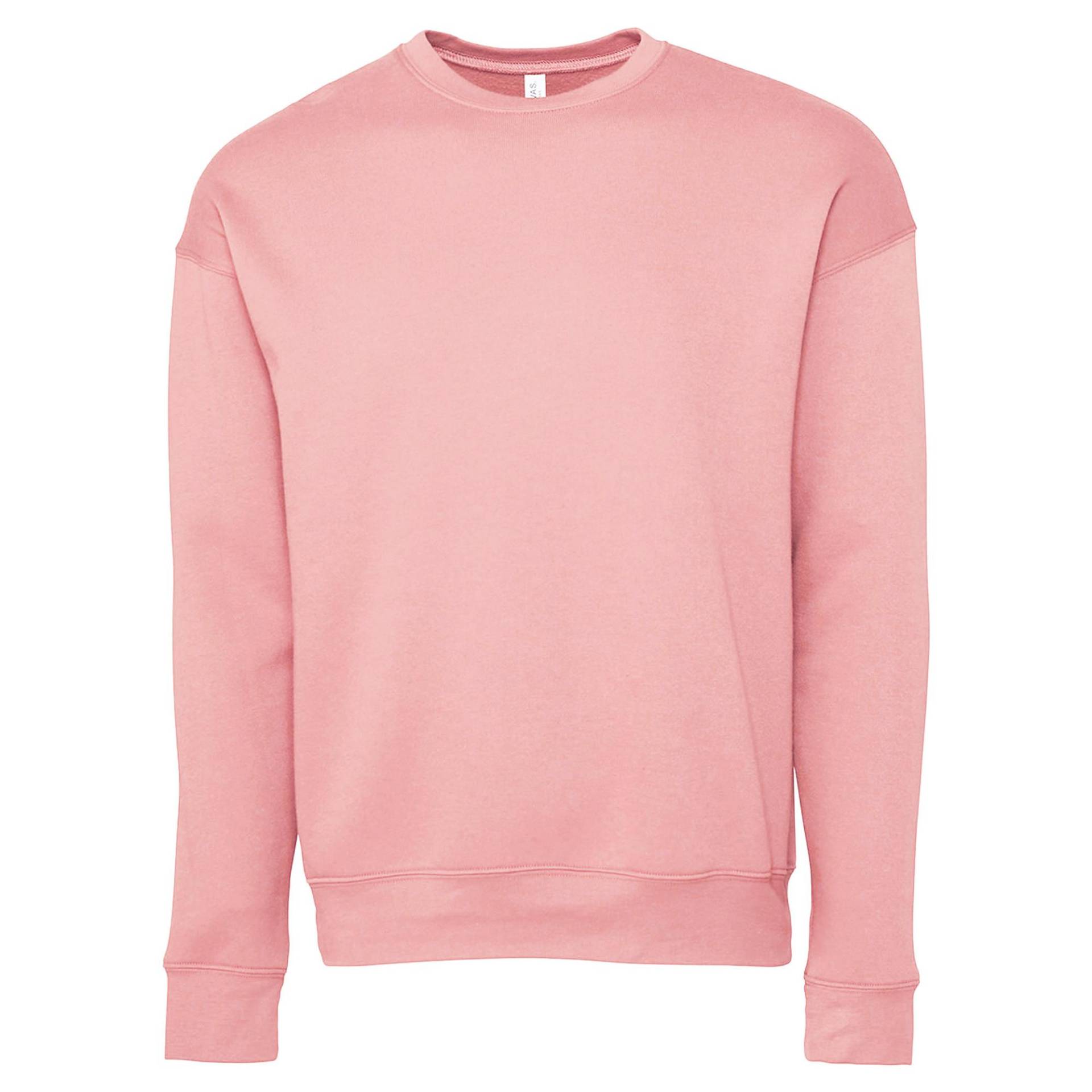 Classic Sweatshirt, Überschnittene Schulter Herren Pink M von Bella + Canvas