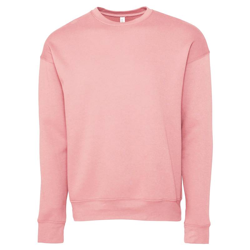 Classic Sweatshirt, Überschnittene Schulter Herren Pink S von Bella + Canvas