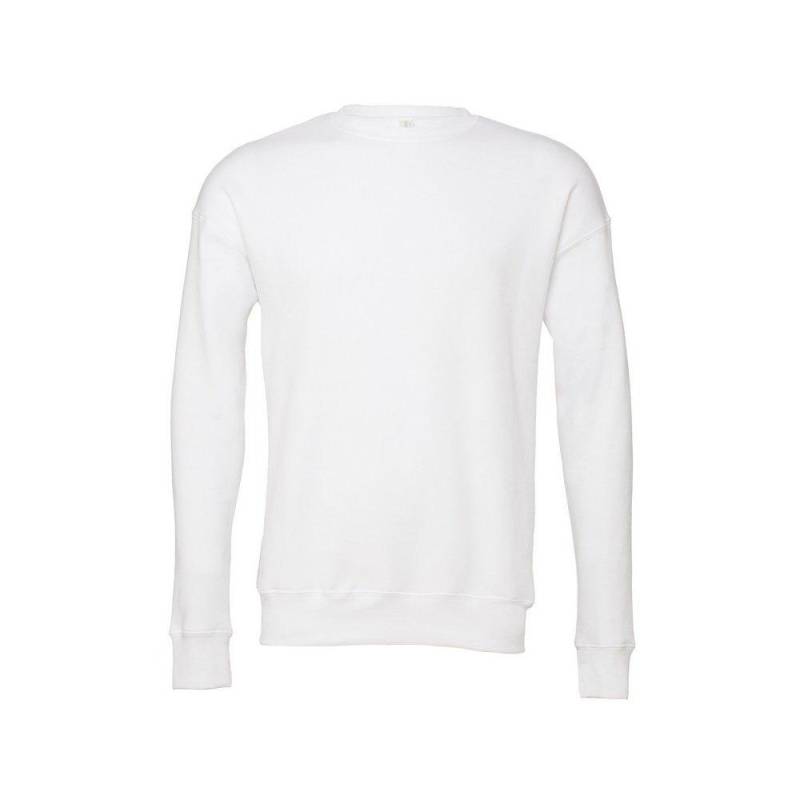 Classic Sweatshirt, Überschnittene Schulter Herren Weiss L von Bella + Canvas