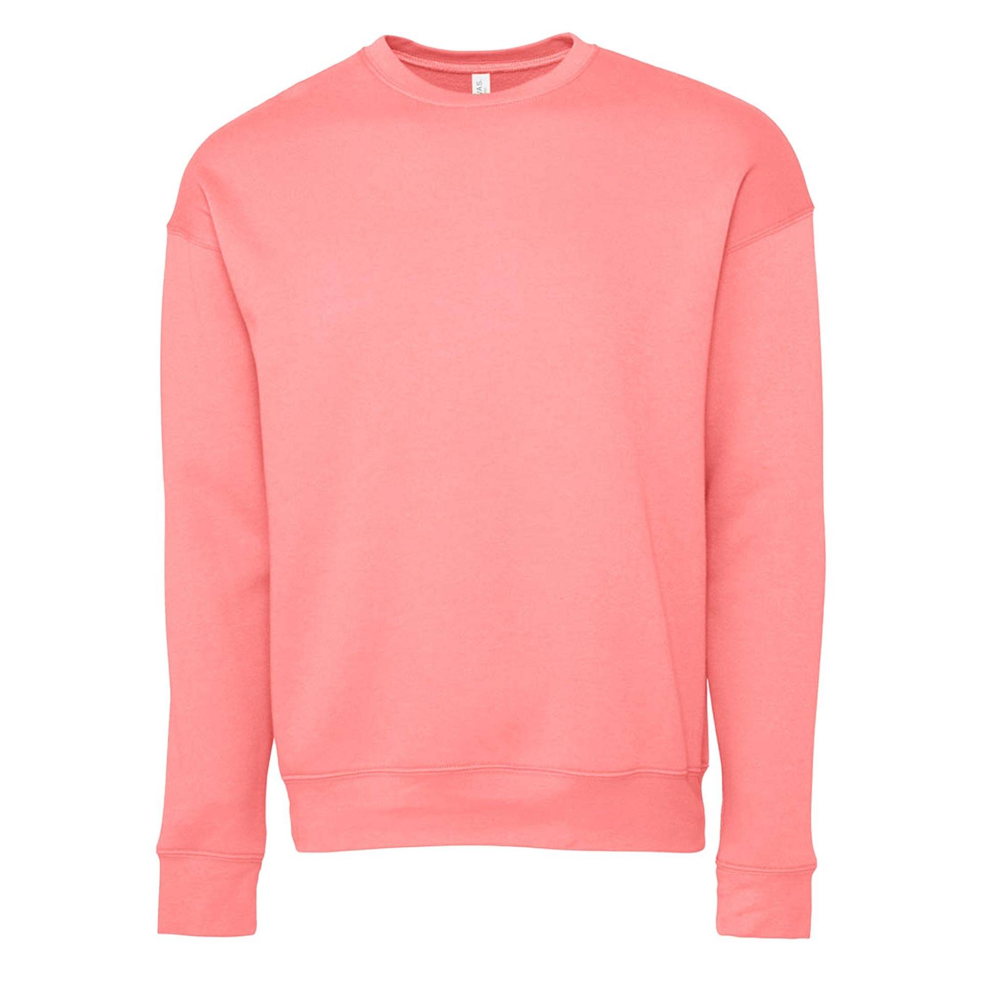 Erwachsene Drop Schulter Sweatshirt Damen Pink M von Bella + Canvas